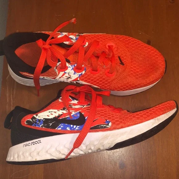Shoes Nike React Running Red Flower Print Poshmark